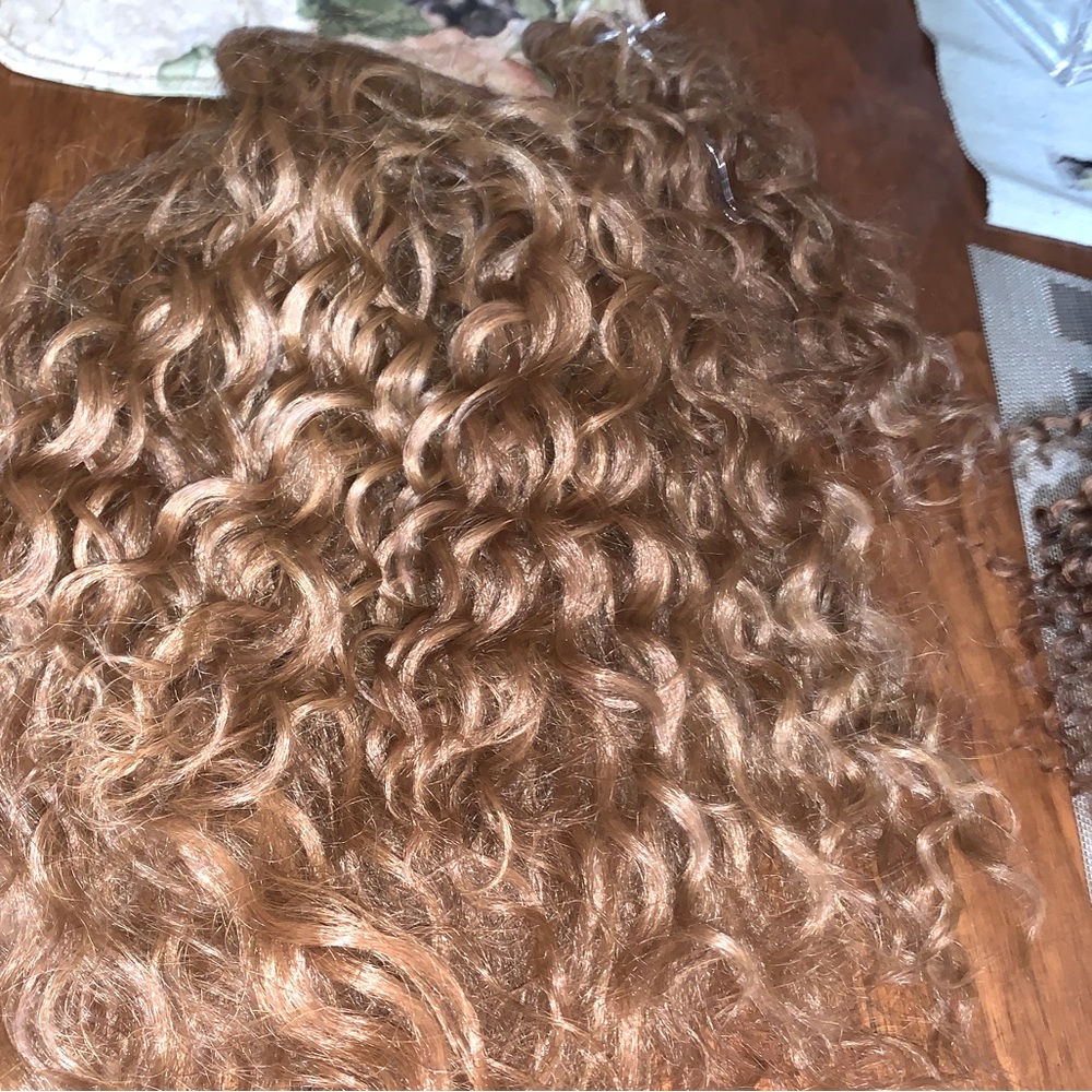 Curly human hair blend ash brown